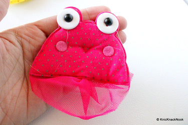 Pink Frog Applique Patch, Kids Applique, Pink Patch